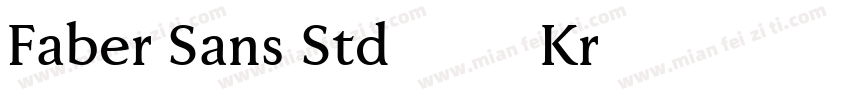 Faber Sans Std 65 Kr字体转换
